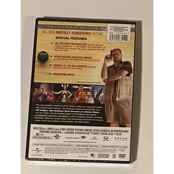THE BIG LEBOWSKI Collector's Edition DVD New/Sealed - Picture 2 of 3